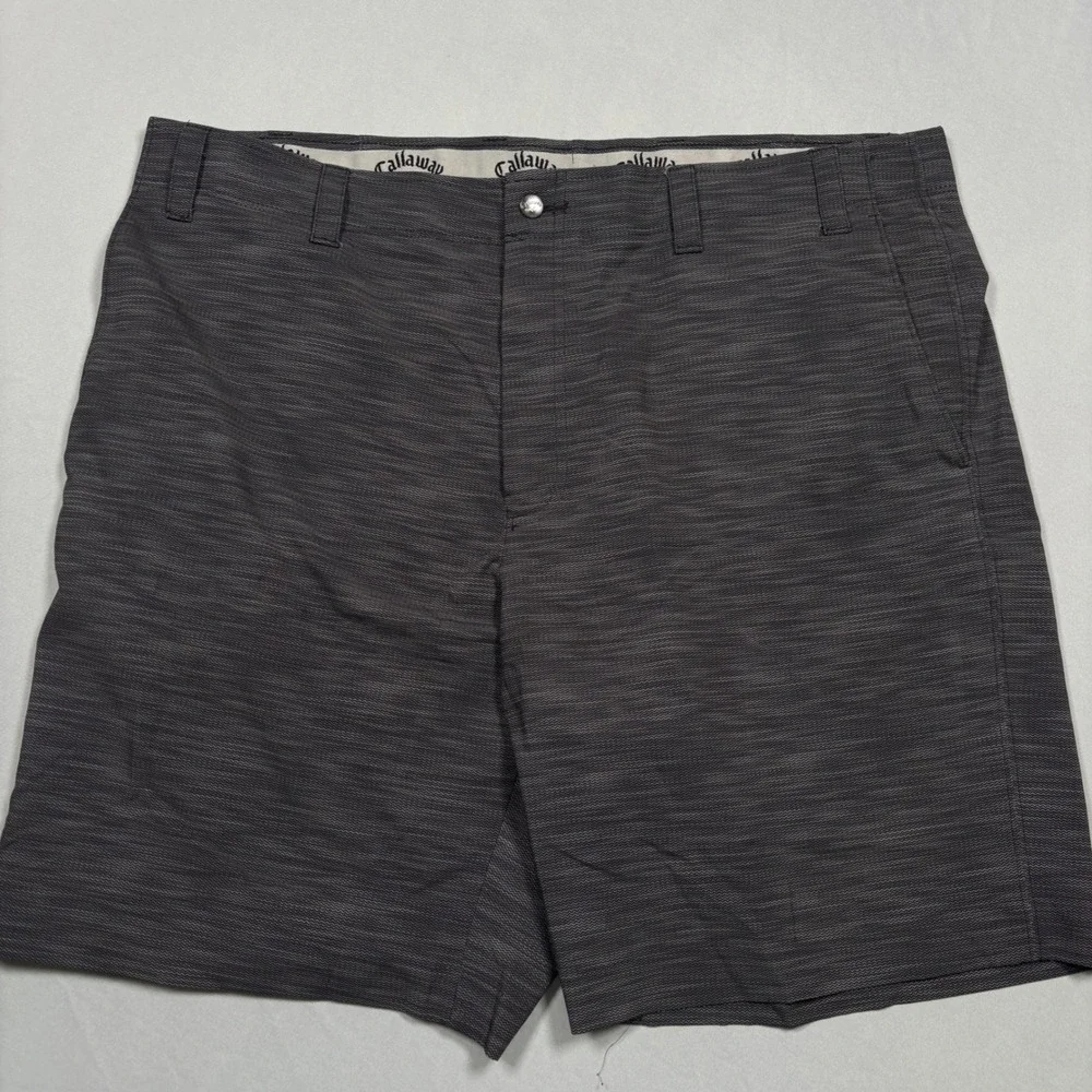 Callaway Golf Shorts Mens 40 Grey Chevron Textured Stretch Performance